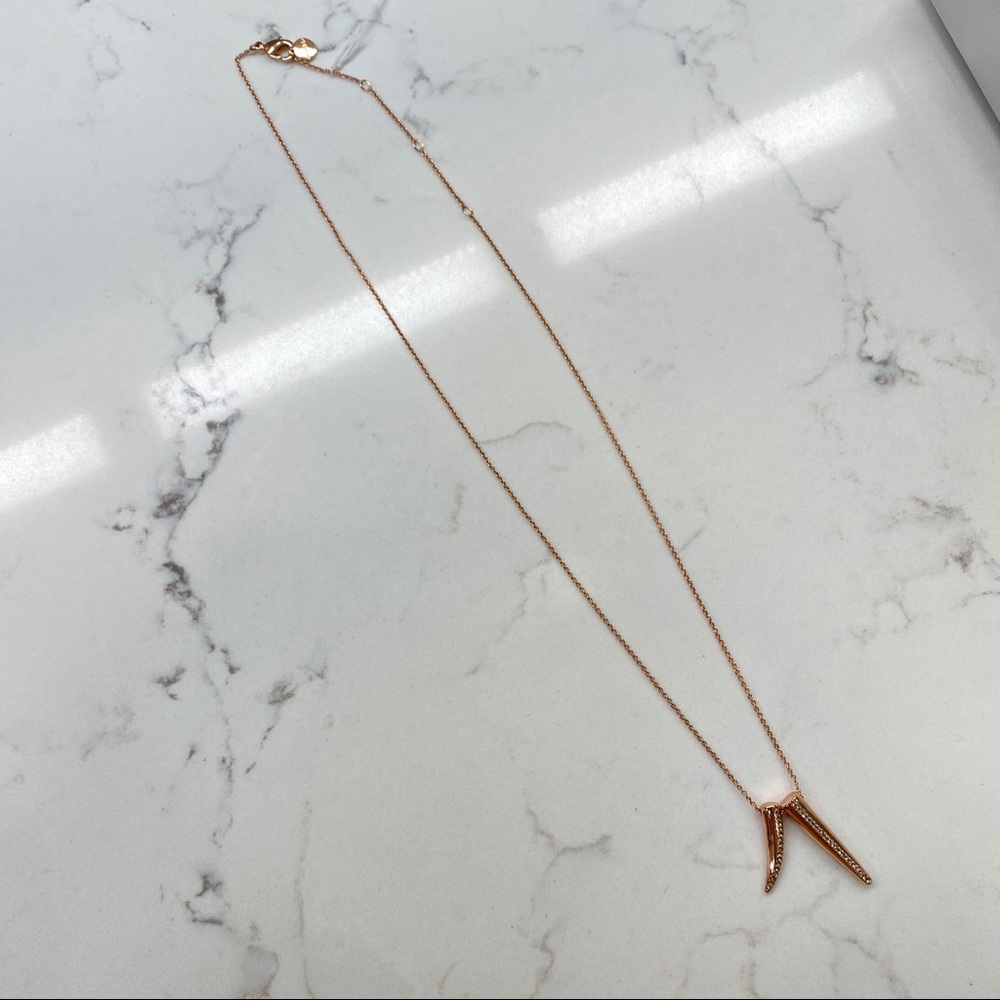 Stella & Dot Double Pave Horn Pendant